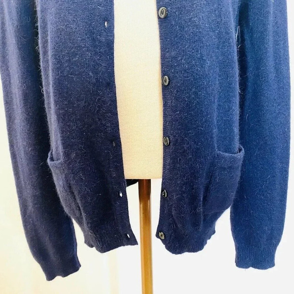 NWT H&M BASIC Women Long Sleeve Open Front Blue Cardigan Sweater Size Medium - Picture 7 of 12